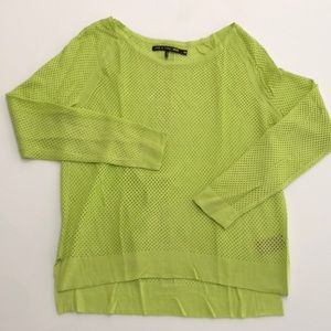 Rag & Bone Florescent Green Mesh Sweater